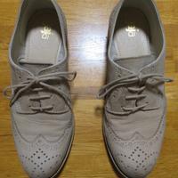 Scarpe donna 35 beige stile inglese vera pelle