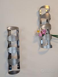 Coppia portabottiglie da muro