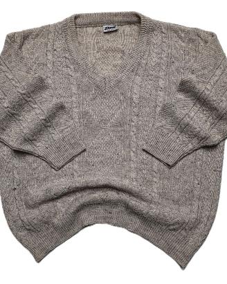 Maglione Dimet Maglieria Beige VTG Tg L Ottime