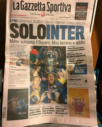 Giornali con champions inter