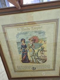 Stampe d'epoca 110x70 in cornice di legno con vetr