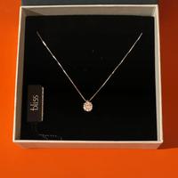 Collana punto luce in argento con zircone Bliss