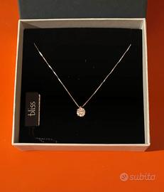 Collana punto luce in argento con zircone Bliss