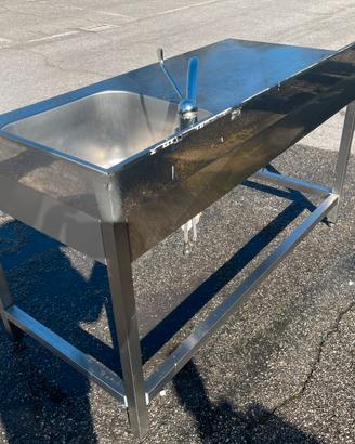 Lavello con miscelatore professionale acciao inox