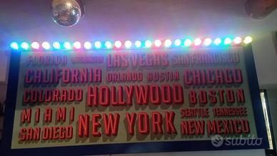 QUADRO ILLUMINATO AMERICAN DINNER STILE VINTAGE