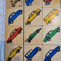 CI ragiono e gioco - Auto - tessere in legno 