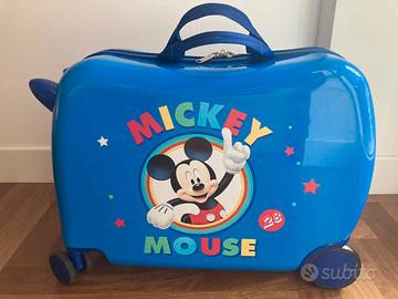 Valigia bambino Topolino cavalcabile
