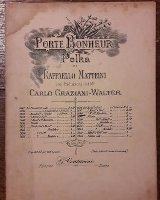 ANTICO SPARTITO MUSICALE MANDOLINO CHITARRA VIOLIN