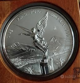Moneta Libertad Messico. Kg 1 di argento puro.