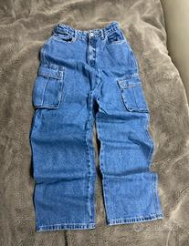 Pantaloni cargo in denim