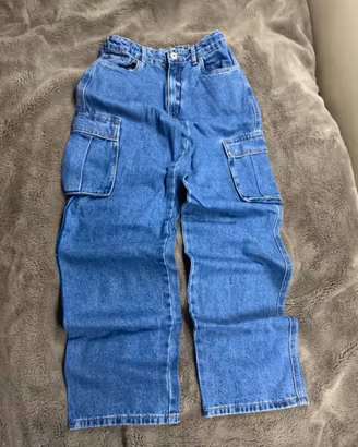 Pantaloni cargo in denim