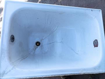 VASCA DA BAGNO A SEDERE ACCIAIO SMALTATO VINTAGE