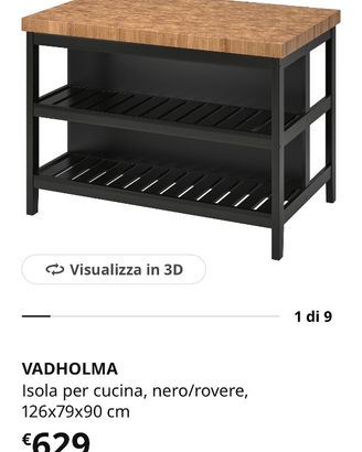 Isola cucina + sgabelli