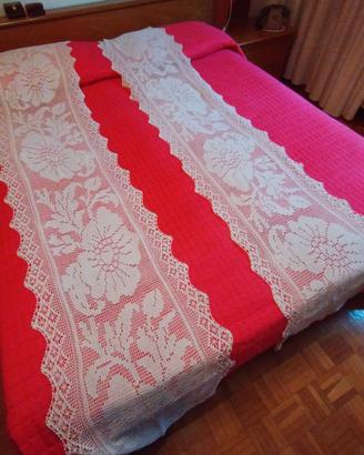 TENDE IN COTONE LAVORATO A FILET CON FIORI GRANDI