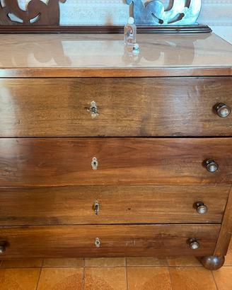 Completo cassettiera e 2 comodini antichi