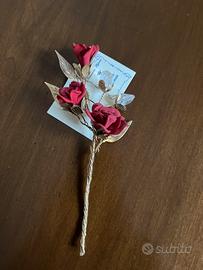 Piccolo mazzo di fiori in ceramica Capodimonte