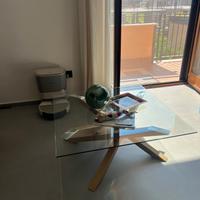 Tavolino moderno legno e vetro