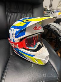 Casco HJC da Motocross / Enduro + occhiali Ethen