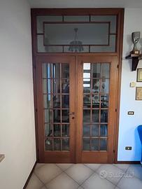 Porta in legno di rovere con vetro