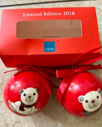 Coppia Palline di Natale THUN Limited Edition 2018