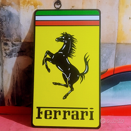 Tabella in alluminio Ferrari riproduzione