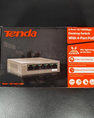 Switch Tenda TEF1105P-4-38W – 5 Porte 10/100Mbps 