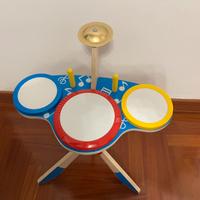 Gioco Hape set batteria e piatti impara a suonare