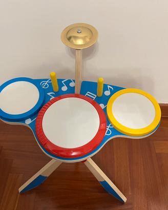 Gioco Hape set batteria e piatti impara a suonare