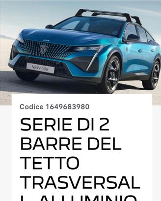 barre originali Peugeot con porta sci da 6 paia 