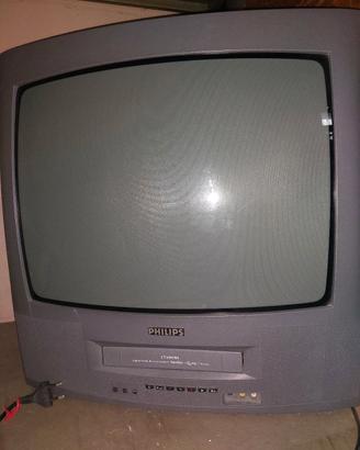 Tv Philips combo Vhs  + telecomando