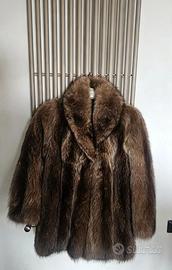 Peliccia donna vera volpe marrone