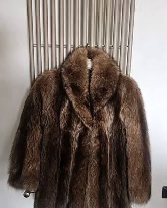 Peliccia donna vera volpe marrone