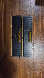 RAM DDR4, 16gb, Vengeance LPX