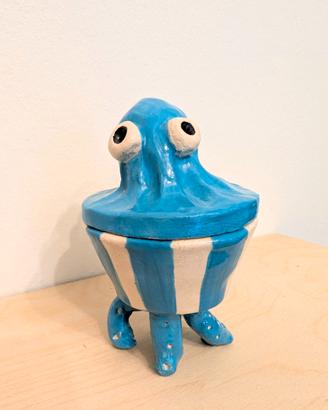 Portaoggetti in ceramica con coperchio 