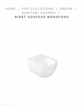 Coppia sanitari sopesi wc e bidet Galassia dream