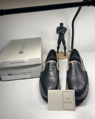 Scarpe uomo/donna Paola Firenze in pelle nere