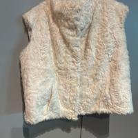 Smanicato in ecopelliccia size L colore bianco