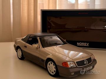 Norev 1:18 Mercedes 500 SL R129 1989 Smoke Silver