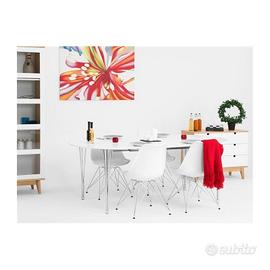 Sedia dsr con cuscino colore a scelta bianco nero