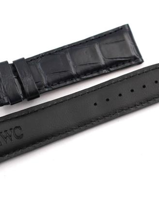 Cinturino IWC Portoghese Alligator Blu/ Black 20mm