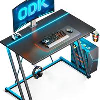 Scrivania Gaming ODK con LED STILE CARBONIO