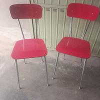 COPPIA SEDIE IN FORMICA VINTAGE 
