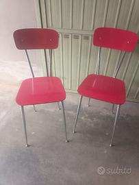 COPPIA SEDIE IN FORMICA VINTAGE 