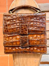 Borsa unisex vintage in cocco