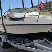Barca con motore fuoribordo