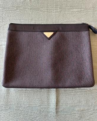 Pochette YSL  pelle neratessuto plastificato 33×25