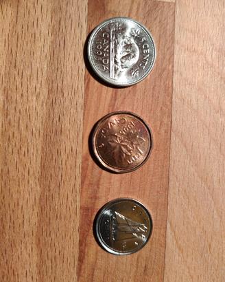 Lotto 3 monete Canada 1995