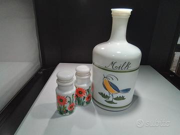 Bottiglie vetro bisnco latte egizia