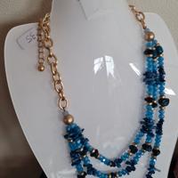 collana colore gold e azzurro 