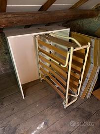 Letto singolo estraibile e a scomparsa con mobile